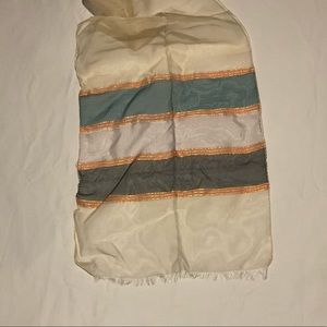 Sheer organza striped scarf